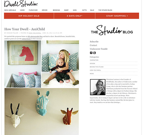 AsziChild on the DwellStudio Blog